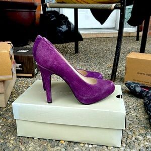 Hush Puppies Purple Suede Pumps